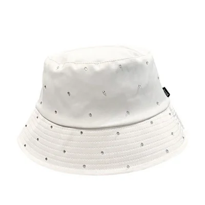 Satin-Look Rhinestone Bucket Hat, product photo 4