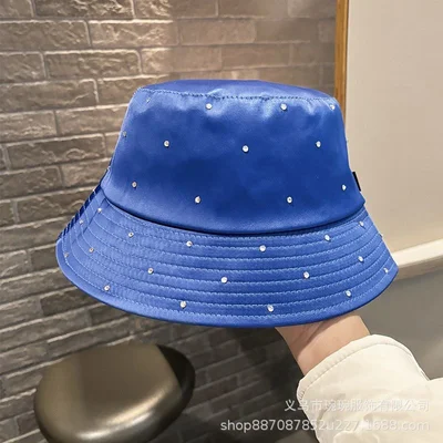 Satin-Look Rhinestone Bucket Hat, product photo 6