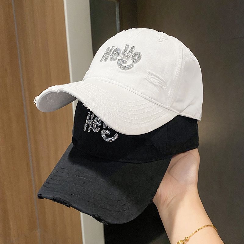 Washed Hello Crystal Baseball Cap, view 2