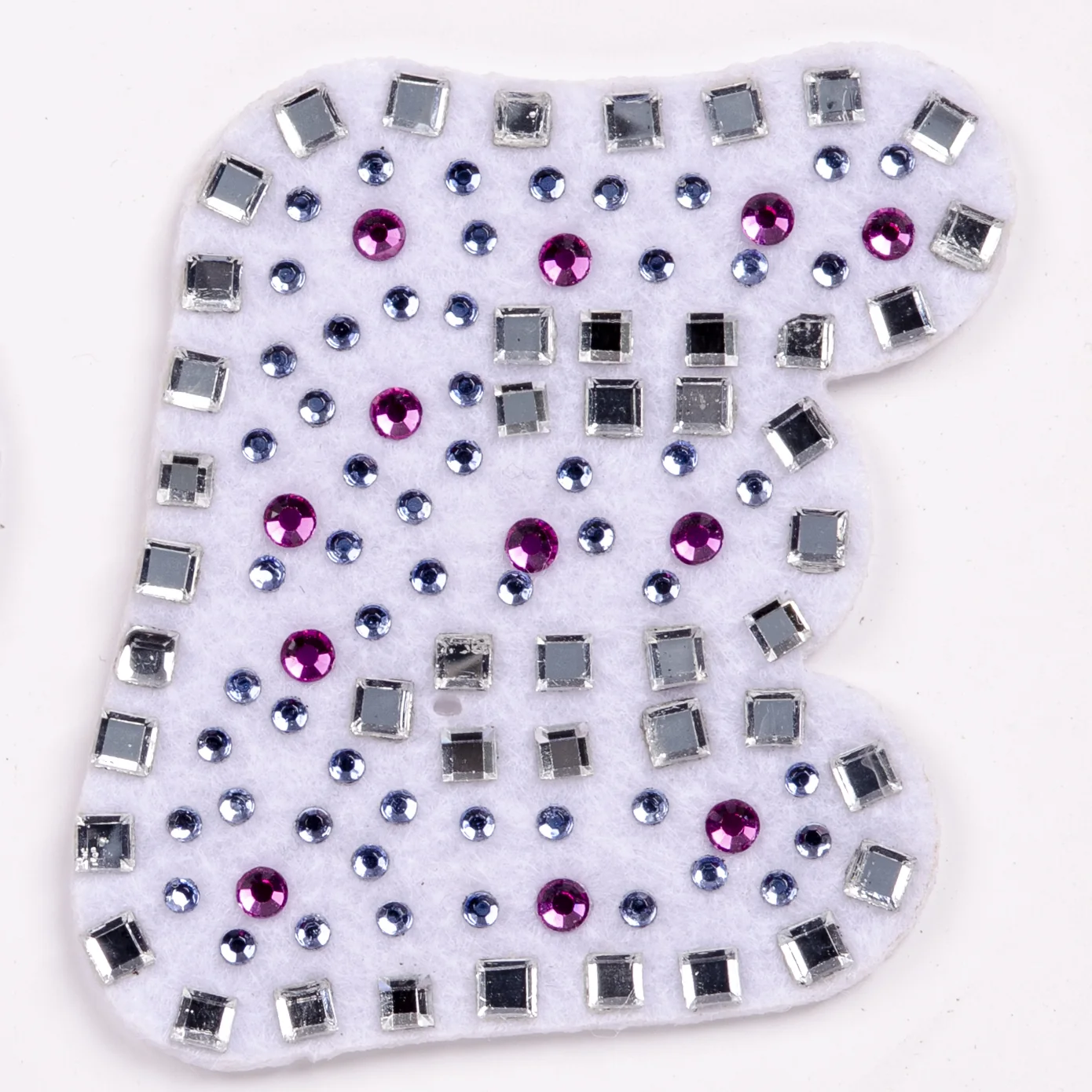 White-Base Letter Patches with Pastel Stone Dots, view 6