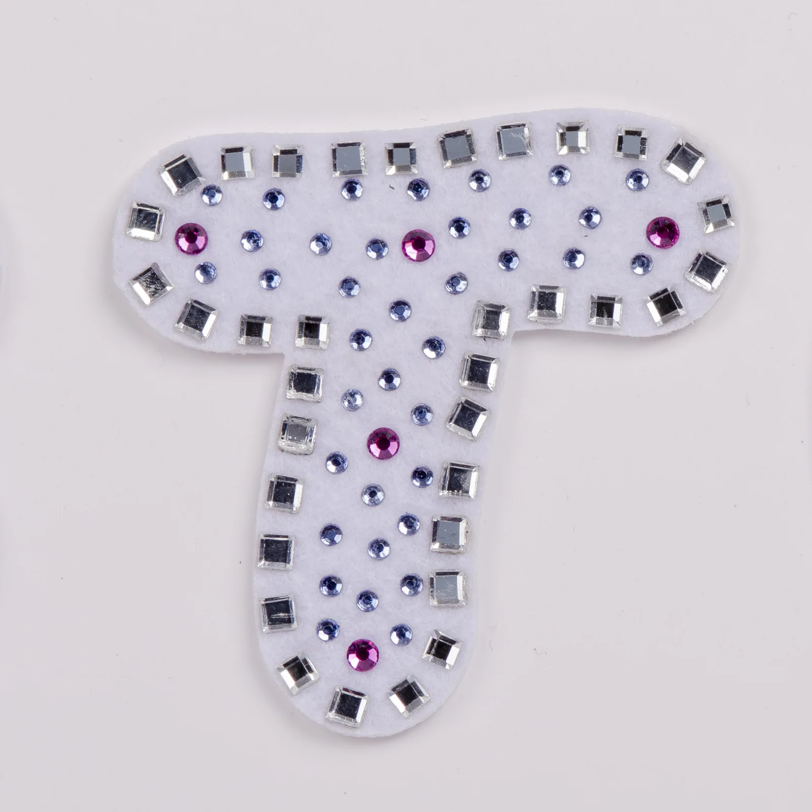 White-Base Letter Patches with Pastel Stone Dots, view 16