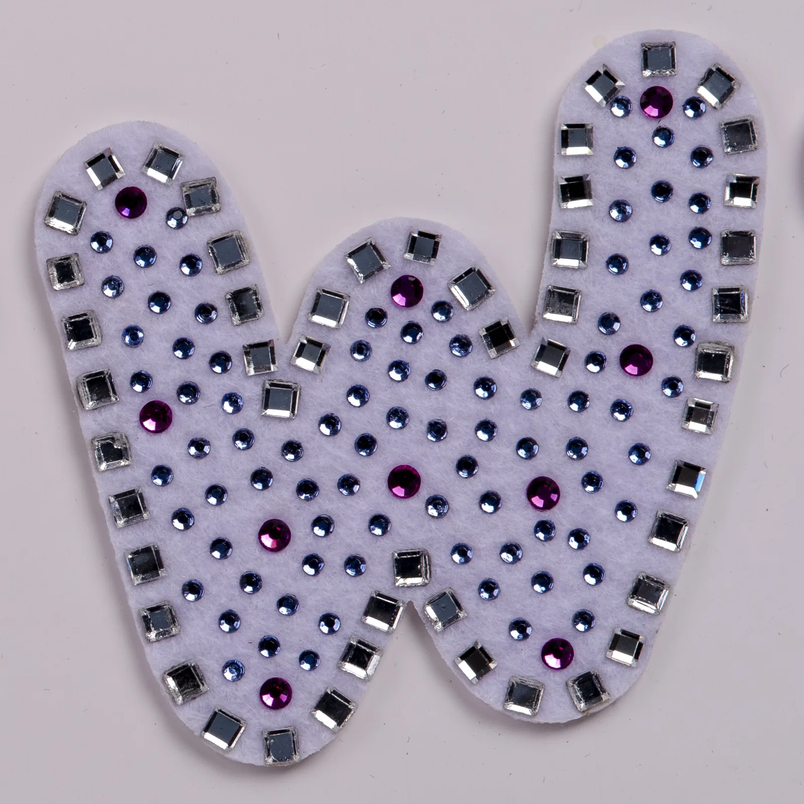 White-Base Letter Patches with Pastel Stone Dots, view 19