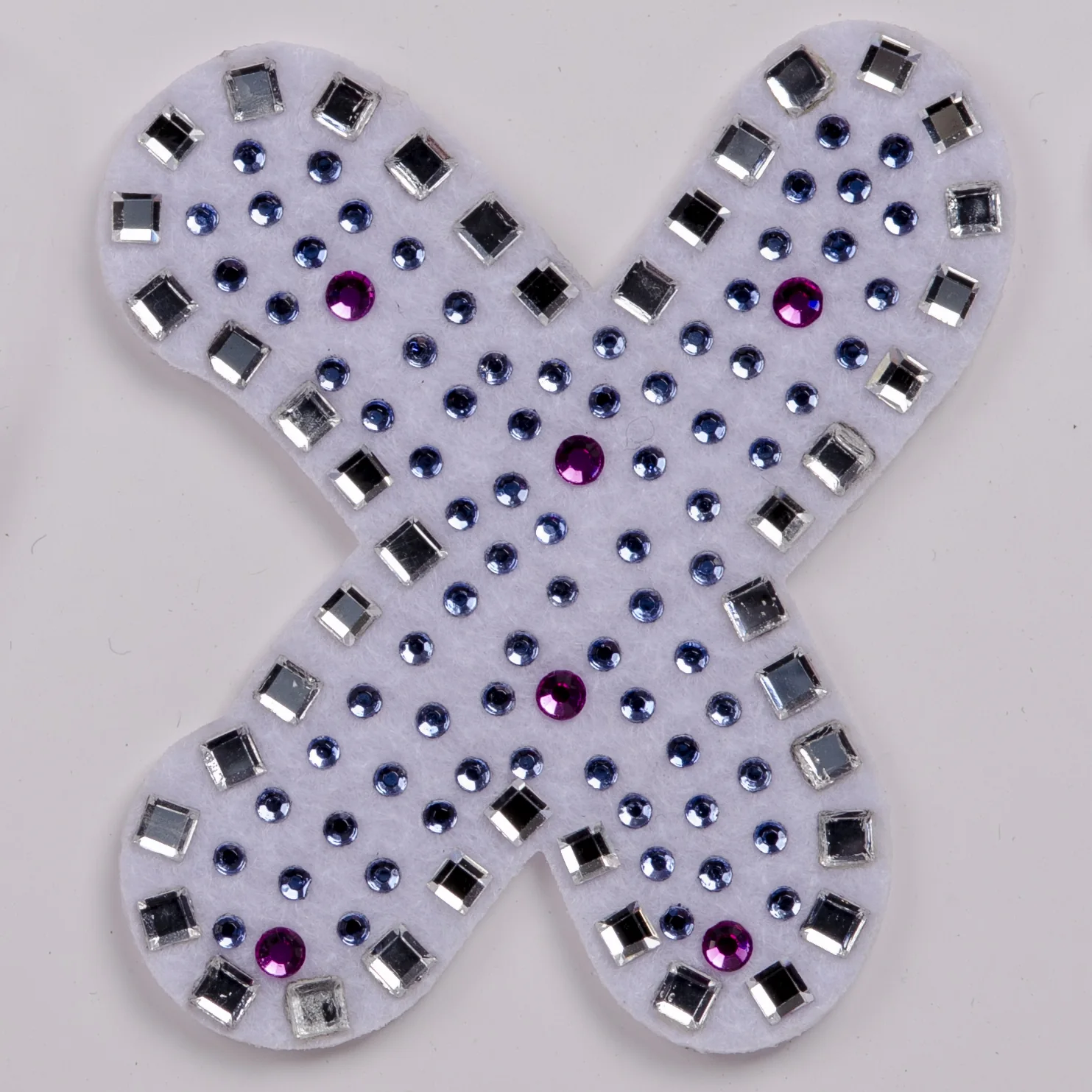 White-Base Letter Patches with Pastel Stone Dots, view 20