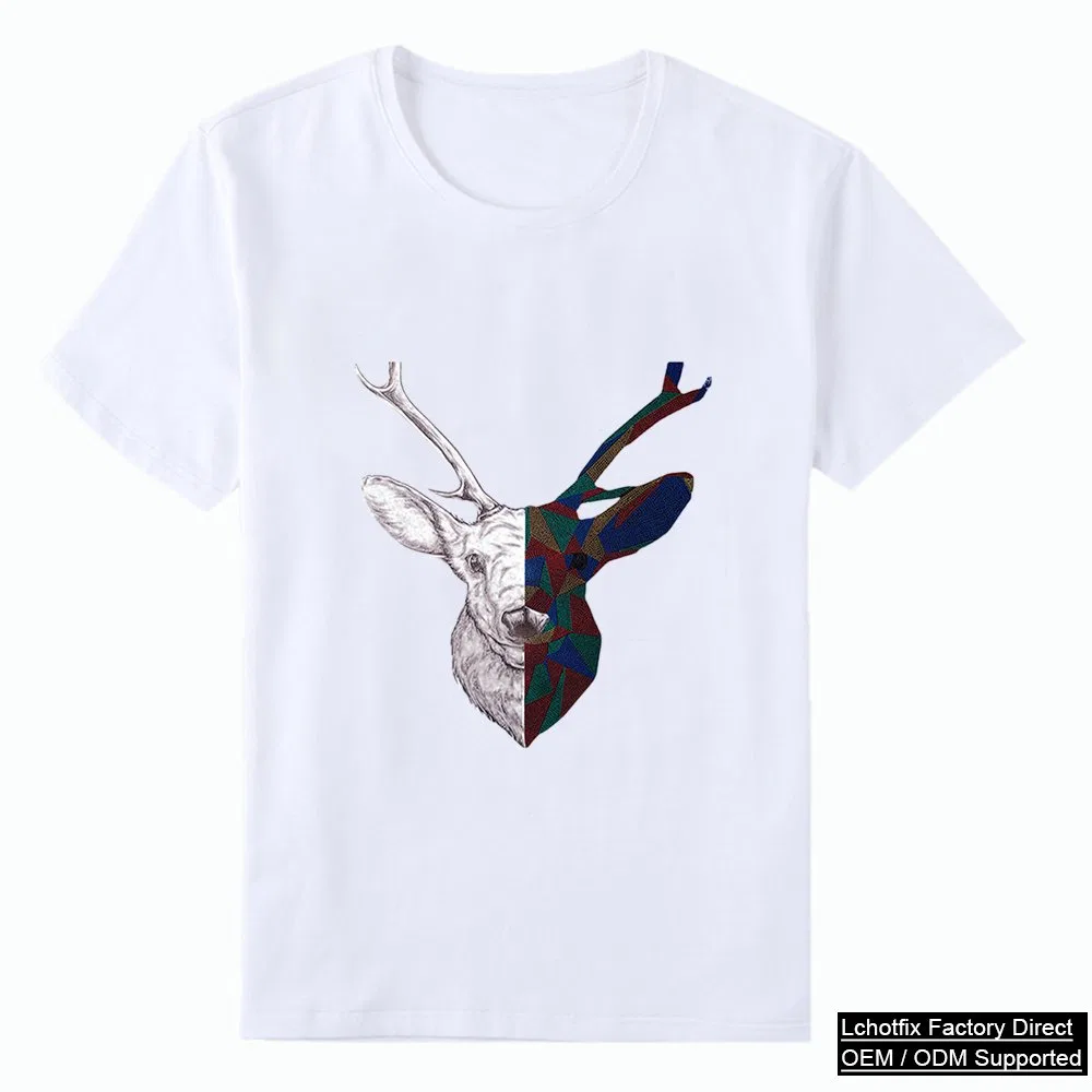 Geometric Deer Head Graphic T-Shirt