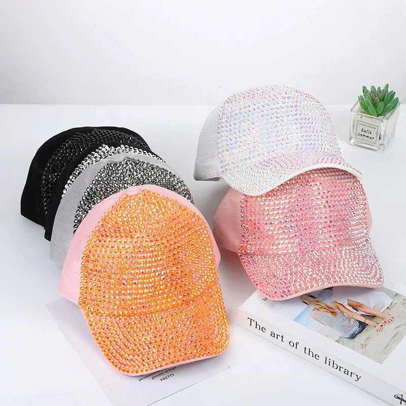 Korean Style Full Rhinestone Baseball Cap
