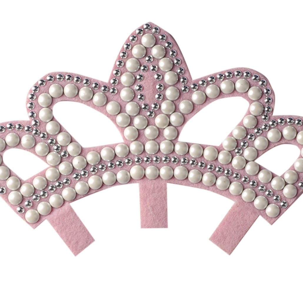 Pink Crown Pearl-and-Rhinestone Applique, primary reference