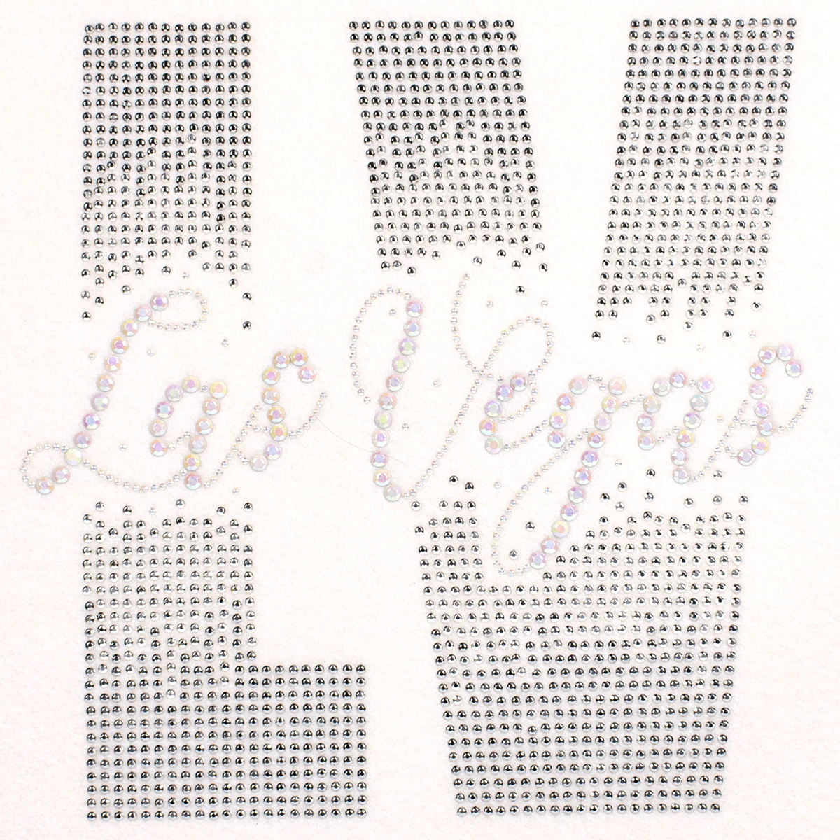 Silver AB Las Vegas Rhinestud Heat Transfer
