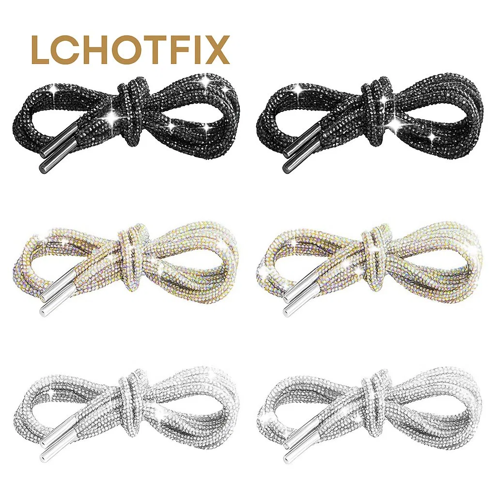 Water-Diamond Rhinestone Tube Shoelace