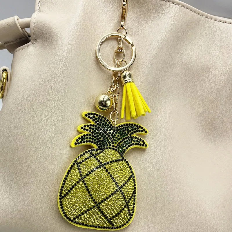 Rhinestone pineapple charm, item HC-YWXK-048