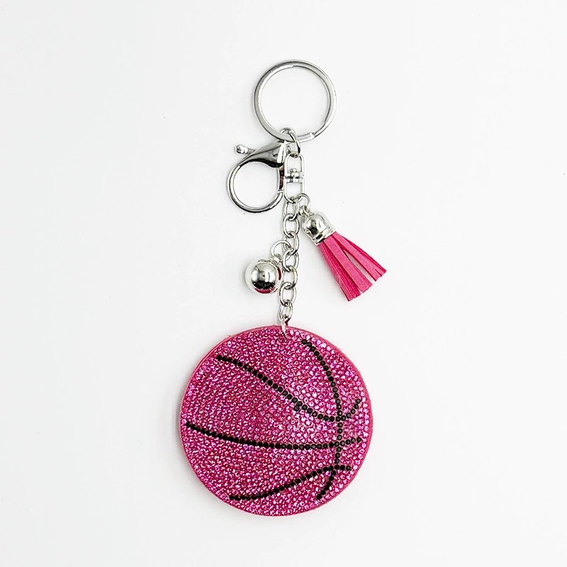Sparkling Basketball Rhinestone Keychain — Sporty Tassel Bag & Car Charm Price * 1.02