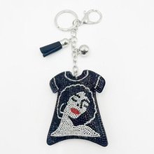 Rhinestone Cartoon Dress Keychain – Sparkling Fashion Tassel Bag & Purse Charm