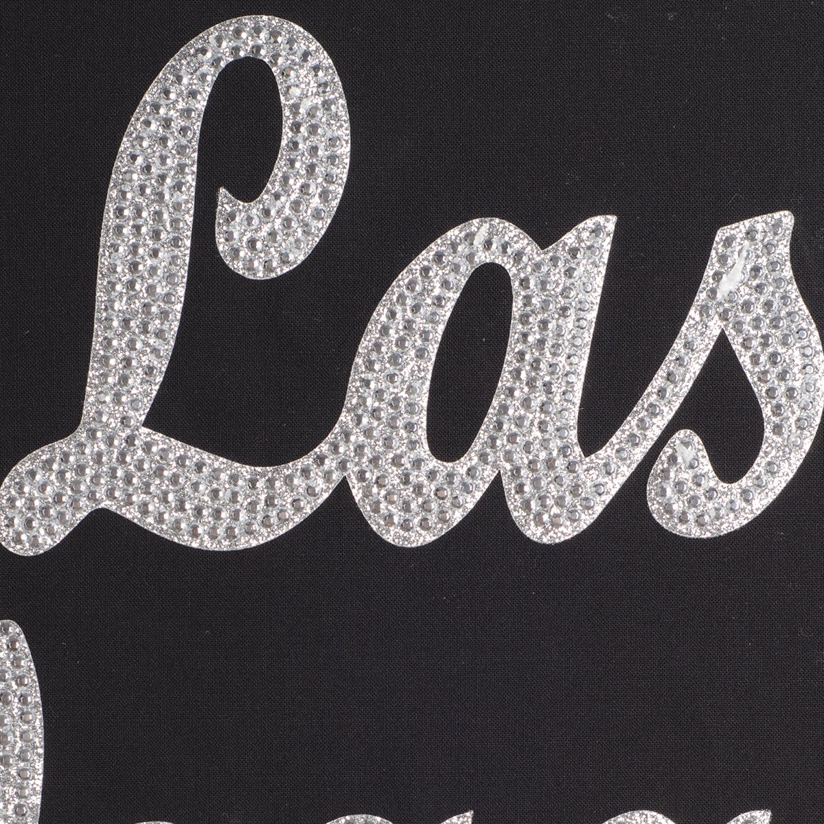 Las Vegas Rhinestone Script Letter T-Shirt Streetwear Design