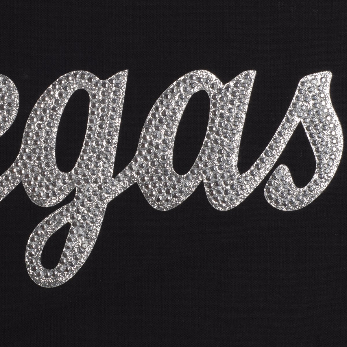 Las Vegas Rhinestone Script Letter T-Shirt Streetwear Design