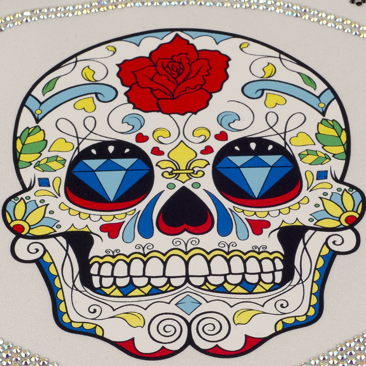 Streetwear DesignSkull Crossbones Rhinestone Graphic Streetwear Design T-Shirt