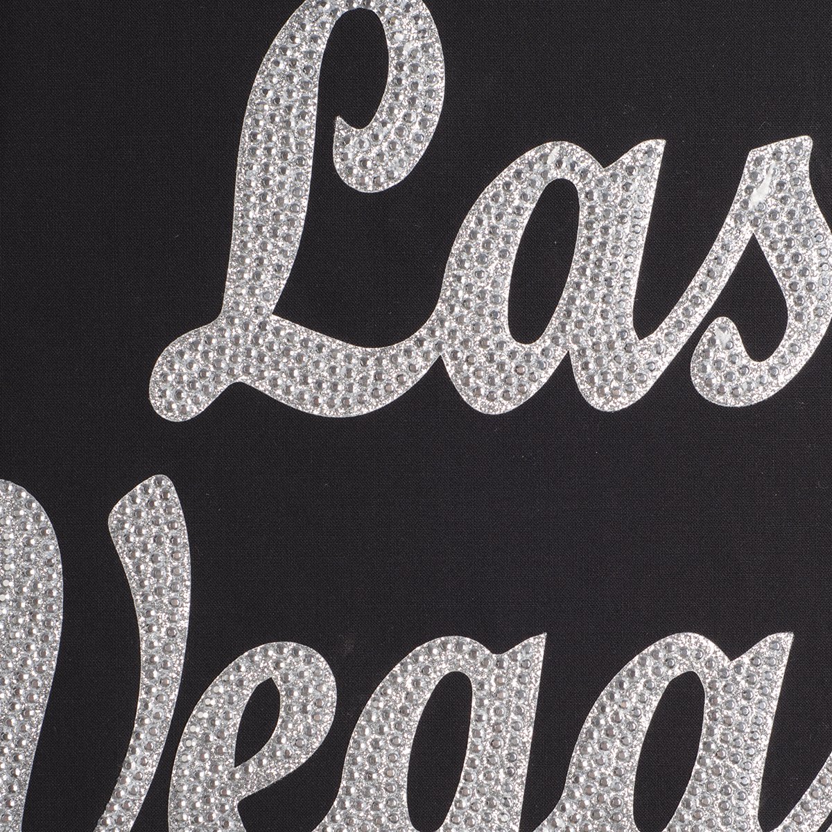Las Vegas Rhinestone Script Letter T-Shirt Streetwear Design