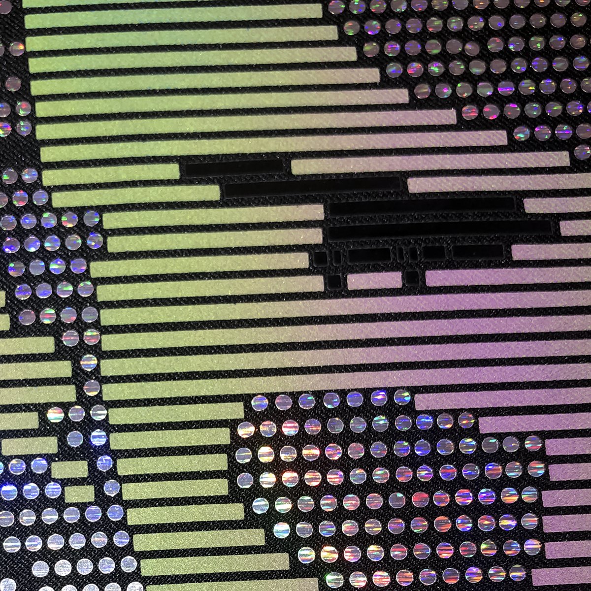 Glitch Skull Rhinestone Back Print & ISSYON Crystal Letter Front Black T-Shirt