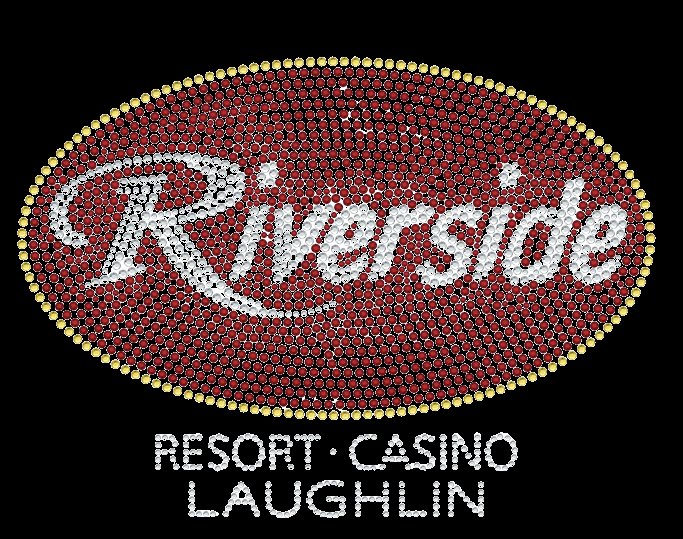 Riverside Resort Casino Laughlin Rhinestone Canvas Tote Bag – Sparkling Glitter Souvenir Shopper for Casino & Gift Stores