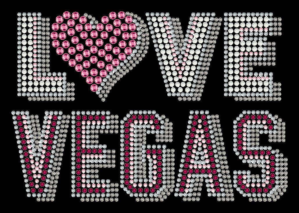 Custom Rhinestone Canvas Tote Bag – Love Vegas Crystal Logo Shoulder Handbag | OEM Factory Supply