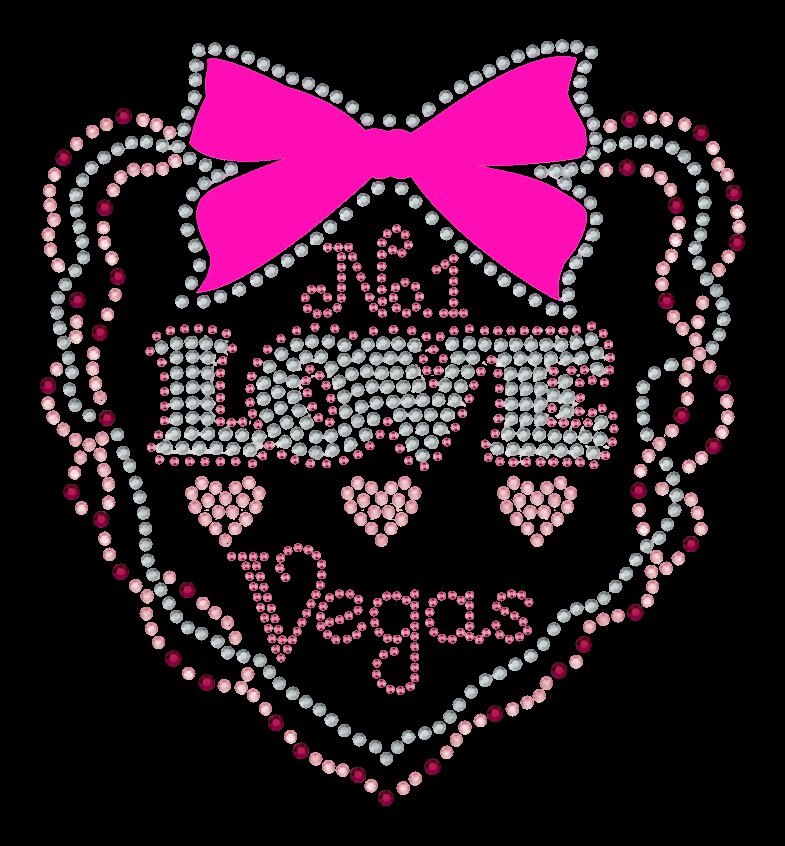 Love Vegas Bow Rhinestone Canvas Tote Bag – Custom Crystal Heart Shoulder Bag | OEM Factory Supply